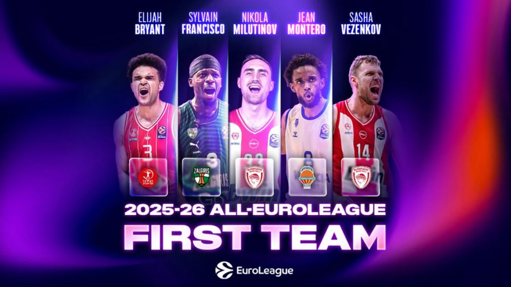 Везенков в четвертый раз вошел в идеальную пятерку Евролиги по баскетболу