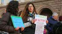 Протест экоактивистов в центре Софии