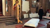 Саркофаг царя Самуила уже находится в базилике Св. Софии