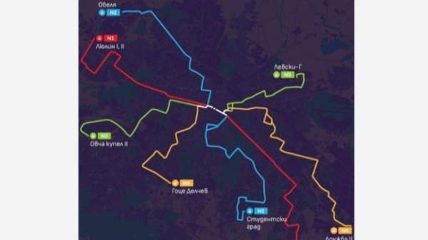 4 ночных автобусных линии будут обслуживать жителей и гостей Софии с праздничных дней