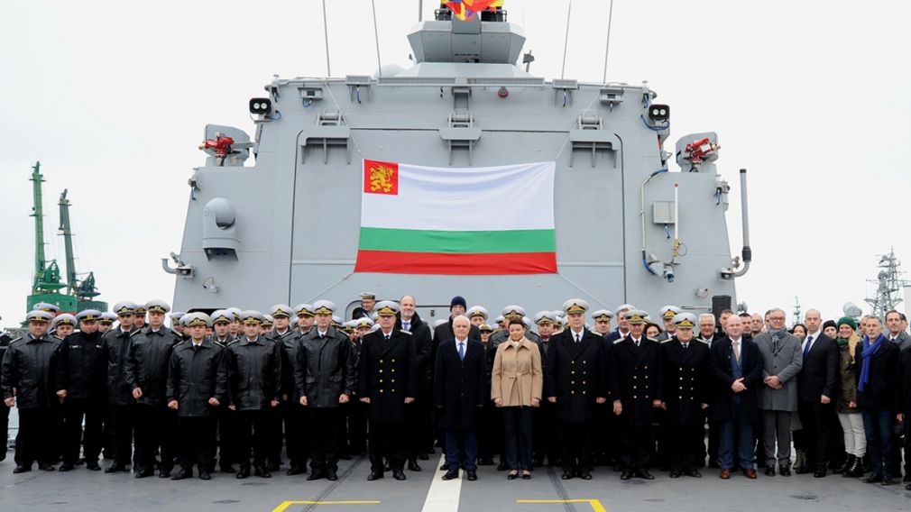 На новом корабле «Храбрый» подняли флаг ВМС Болгарии