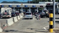 Интенсивное движение легковых автомобилей на въезде из Сербии в Болгарию