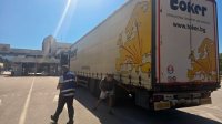 На границе с Турцией интенсивное движение грузовиков