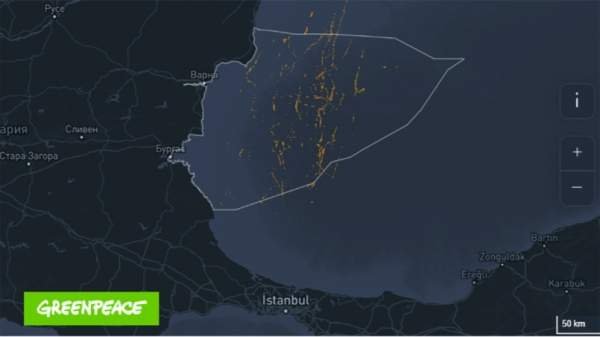 Интерактивная карта показывает нефтяные загрязнения в Черном море