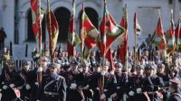 Боевые знамена армии были освящены во время Крещенского водосвятия